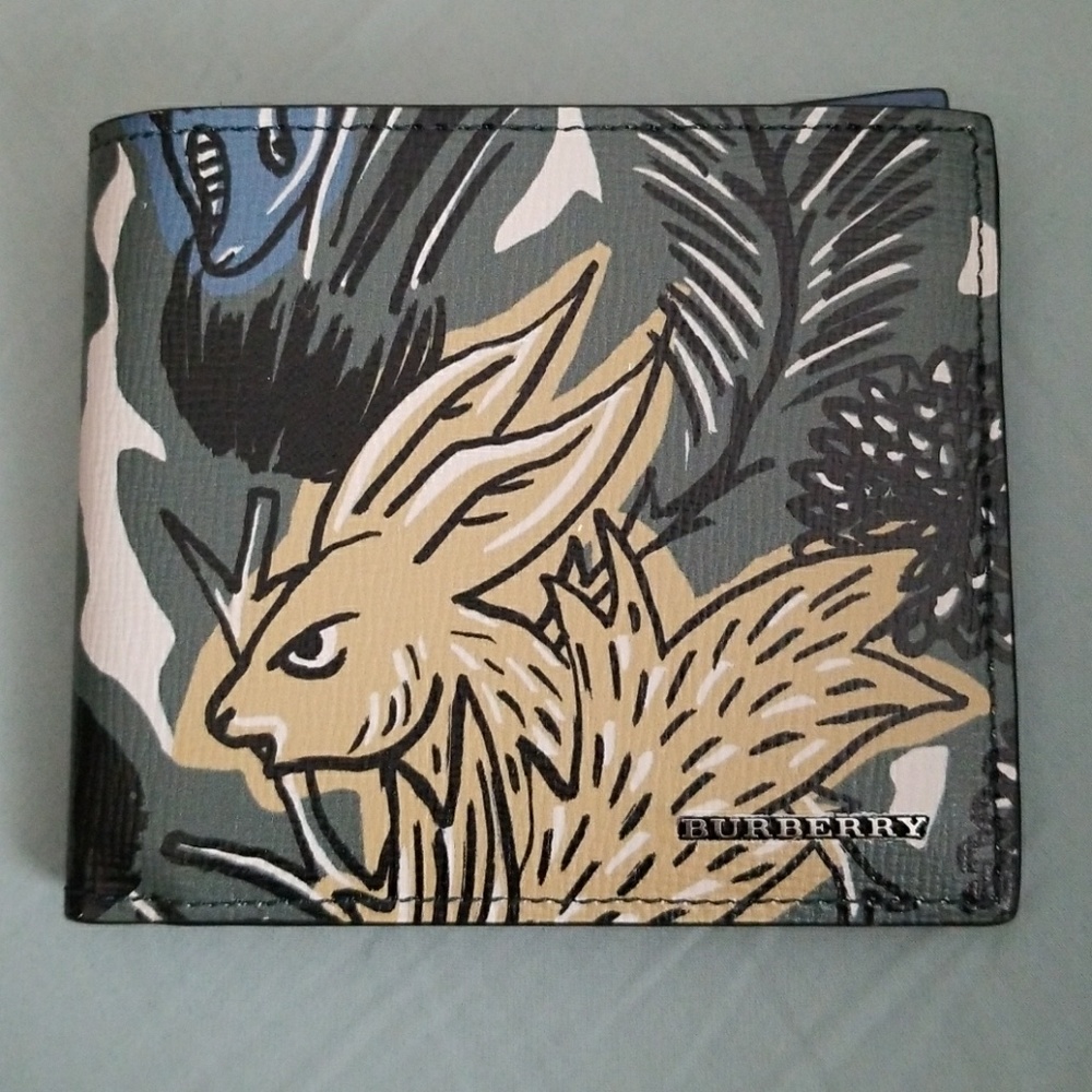 Authentic Burberry Beast Print Wallet